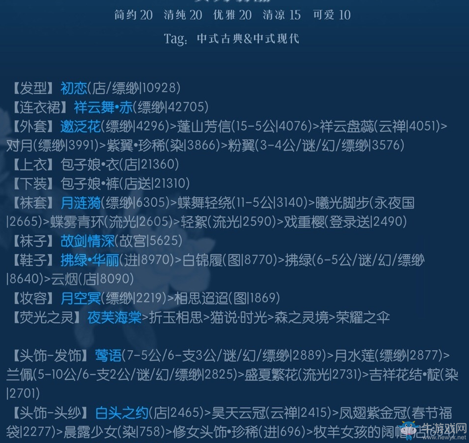 《奇迹暖暖》翼为羽翮搭配 