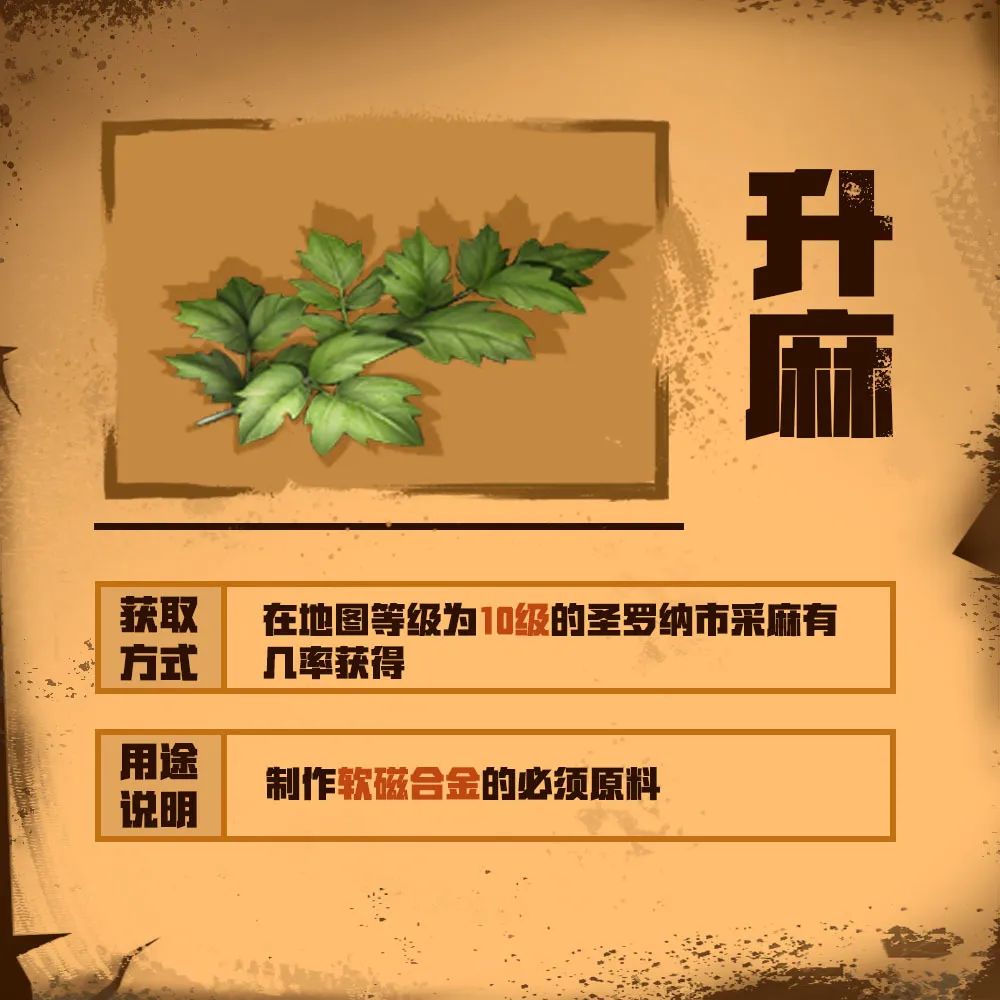 明日之后升麻获得方式