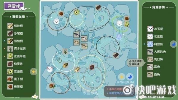 小森生活雾雪峰资源分布详解图