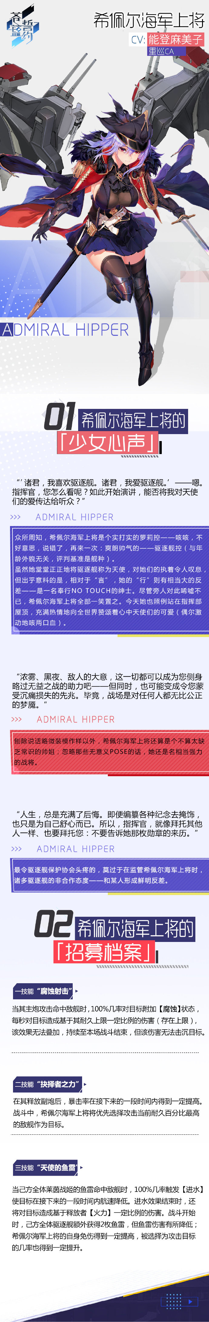 碧蓝航线希佩尔海军上将介绍