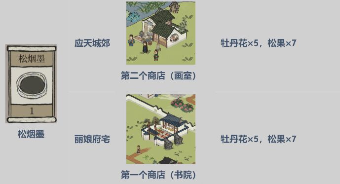 江南百景图松烟墨在哪