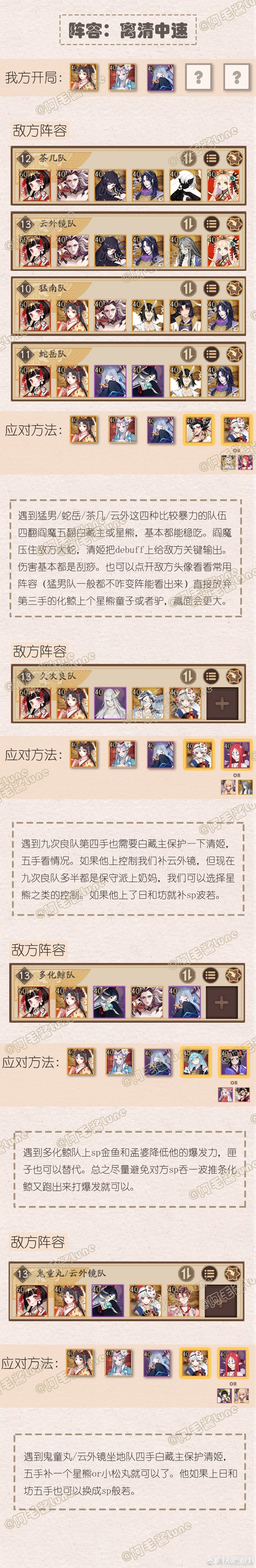 阴阳师为崽而战离清中速上分阵容攻略