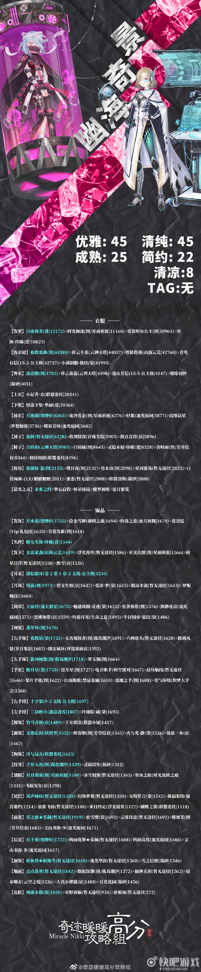 奇迹暖暖幽海奇景搭配主题高分搭配攻略