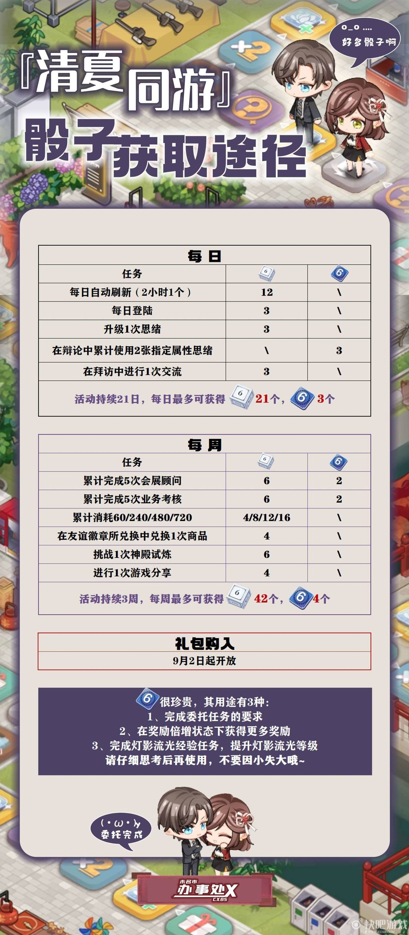 未定事件簿清夏同游骰子获取途径攻略