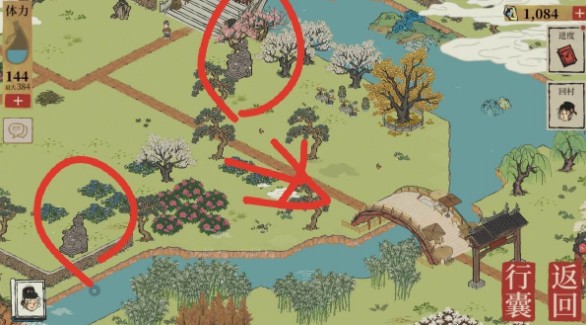 江南百景图桃花村铲子在哪儿