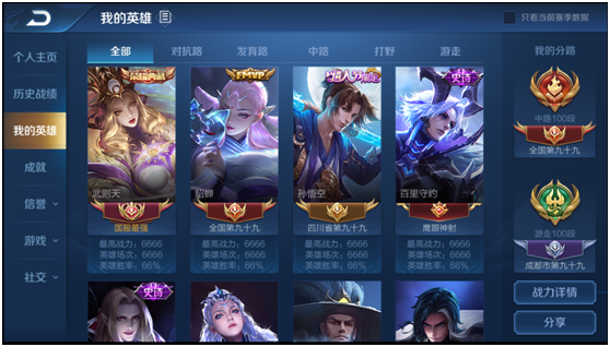 王者荣耀位置战力系统介绍