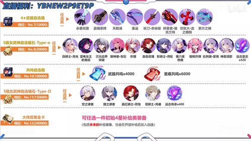 崩坏3四周年庆福利初始S女武神选择推荐