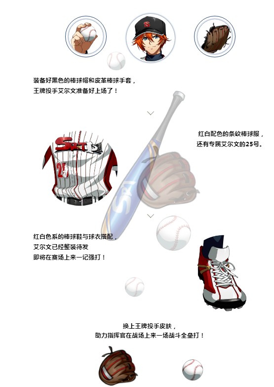 梦幻模拟战SSR英雄艾尔文「王牌投手」皮肤欣赏