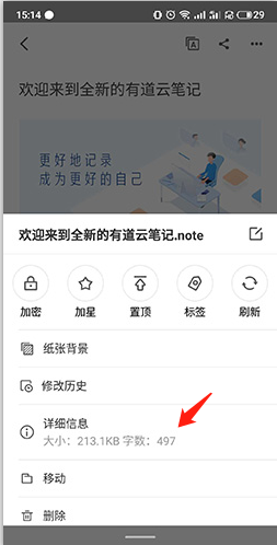 有道云笔记怎么看字数2