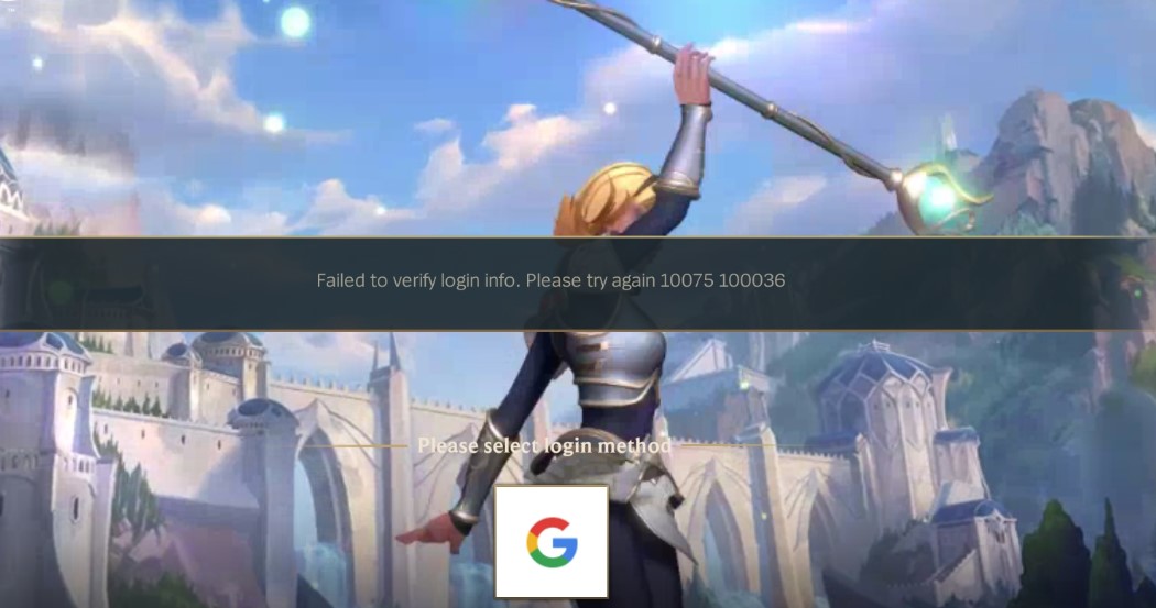 failed to verify login info什么意思
