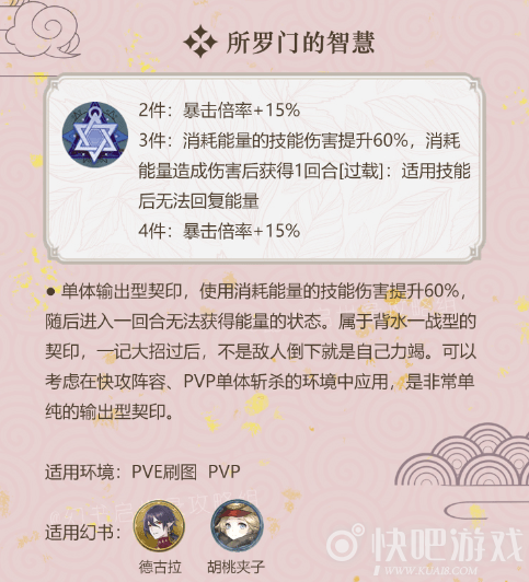 幻书启世录全角色契印套装属性选择推荐