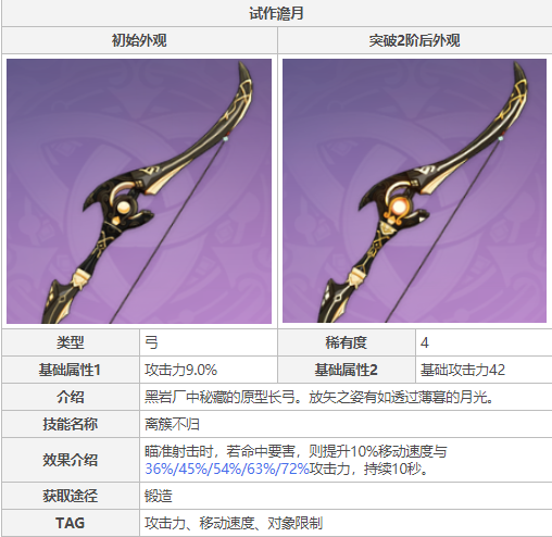 原神甘雨武器推荐