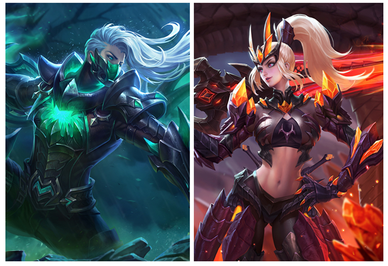 王者荣耀花木兰x兰陵王情人节特工皮肤设计稿曝光