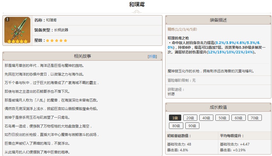 原神魈武器推荐