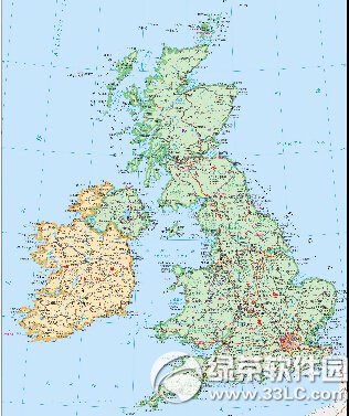 英国地图中文版全图