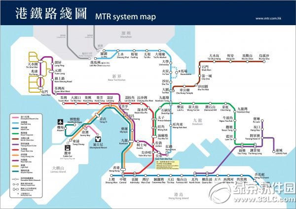 香港地铁线路图2015