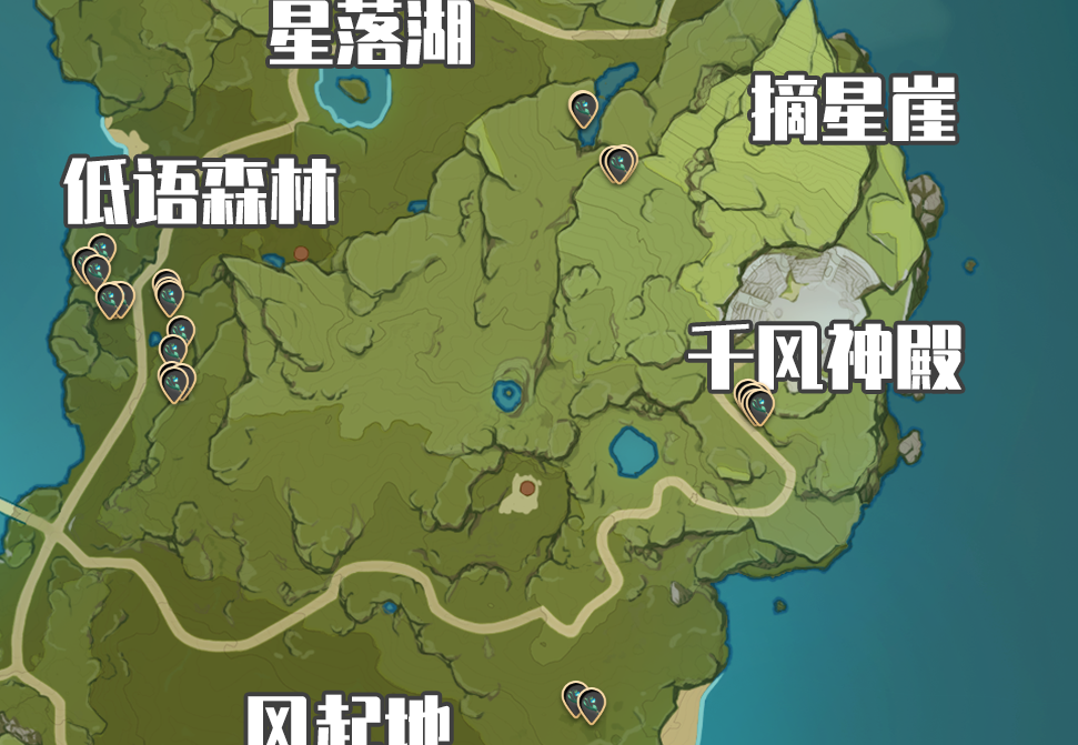 原神小灯草地图位置1