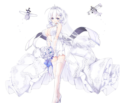 碧蓝航线光辉婚纱皮肤